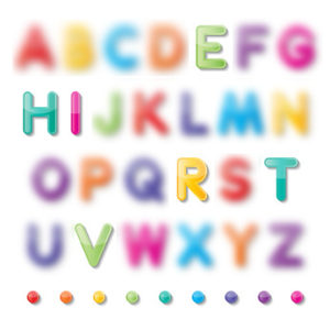 colorful paper capital letters a to z fonts